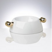 Bellomania Atrium classic gold dog Bowl White M