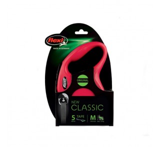 Flexi Classic με ιμάντα 5 μέτρων, έως 25 κιλά Κόκκινο Medium