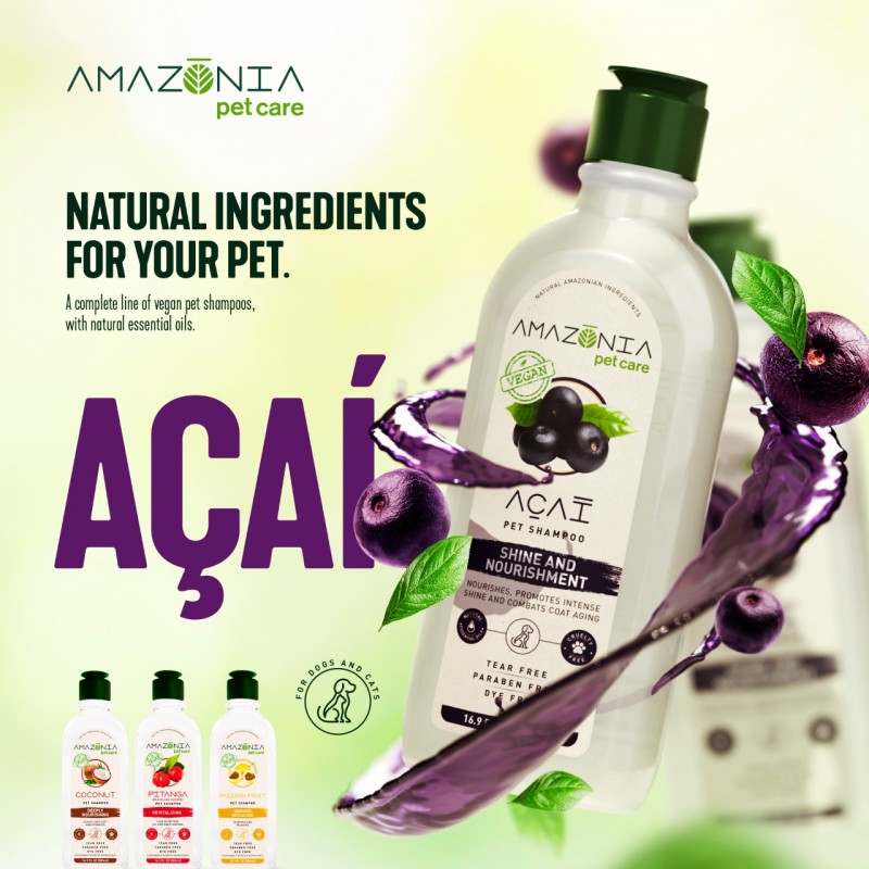 Amazonia Pet Care Vegan Σαμπουάν Açaí Μούρο 500ml