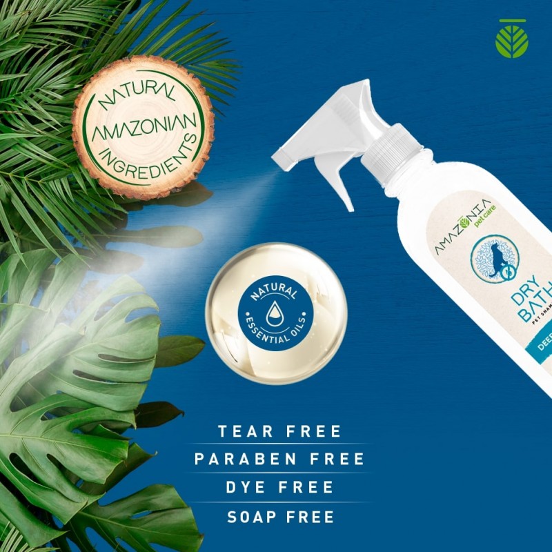 Amazonia Pet Care Dry Bath Vegan Σαμπουάν στεγνού καθαρισμού 500ml