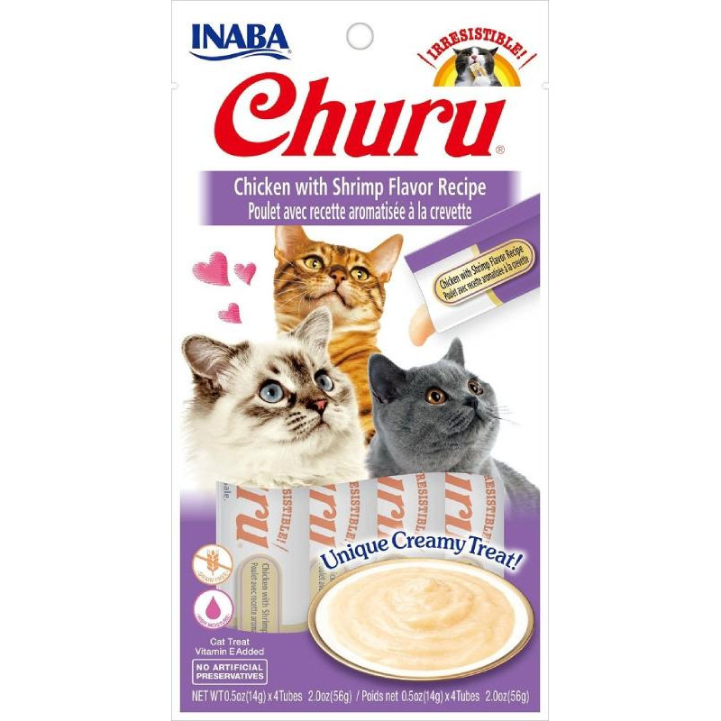Inaba Churu Chicken with Shrimp Flavor 4 tubes