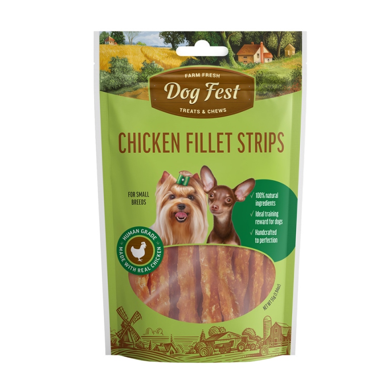 Chicken Fillet Strips (Small Breed) 55gr