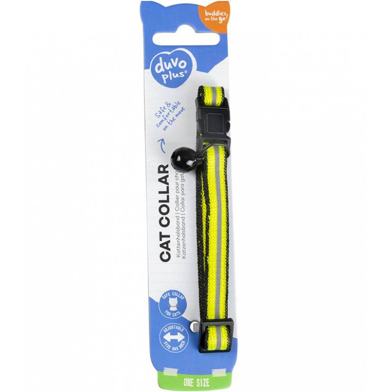 Duvo Cat collar reflective duo Yellow