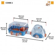 Ferplast COMBI 2 Hamster cage with gym / Πλαστικό κλουβί για χάμστερ με γυμναστήριο