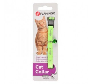 Flamingo CAT COLLAR GREEN 30CM10MM