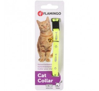 Flamingo CAT COLLAR YELLOW 30CM10MM