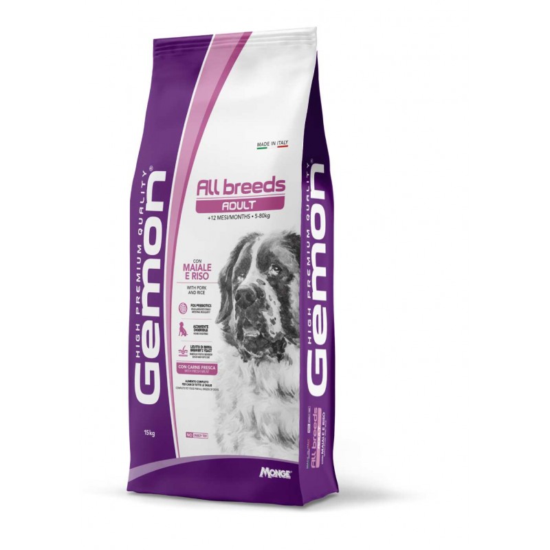 Gemon All Breeds Adult with Pork and Rice 15kg