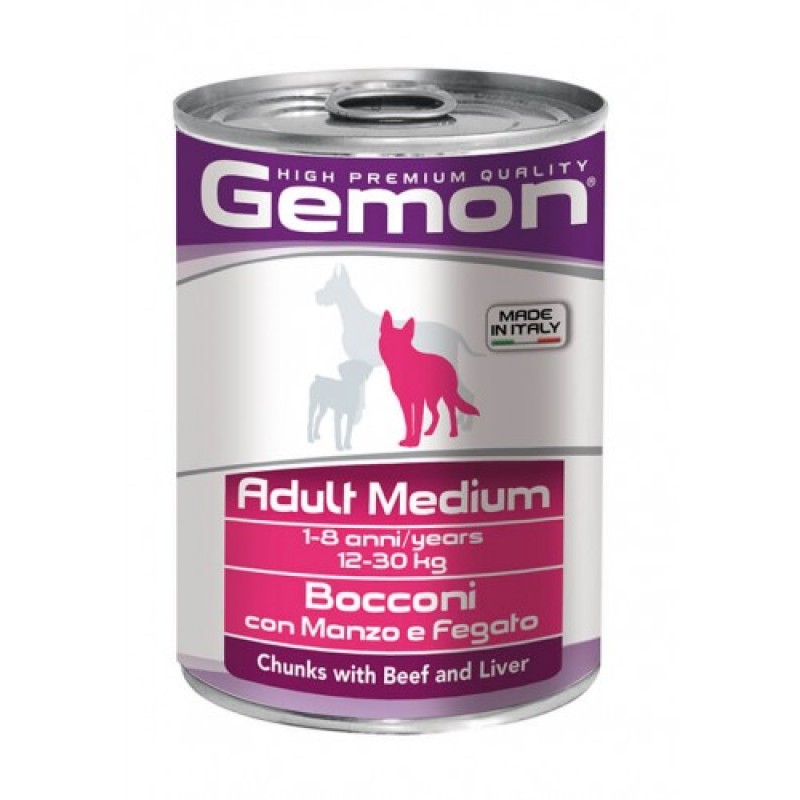 Gemon Chunks with Beef and Liver – Adult Medium 415g 