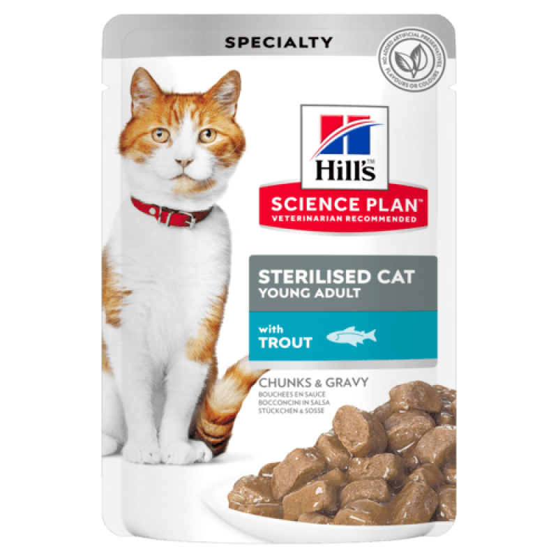 Hill's Science plan Sterilised Cat Young Adult Trout 85g