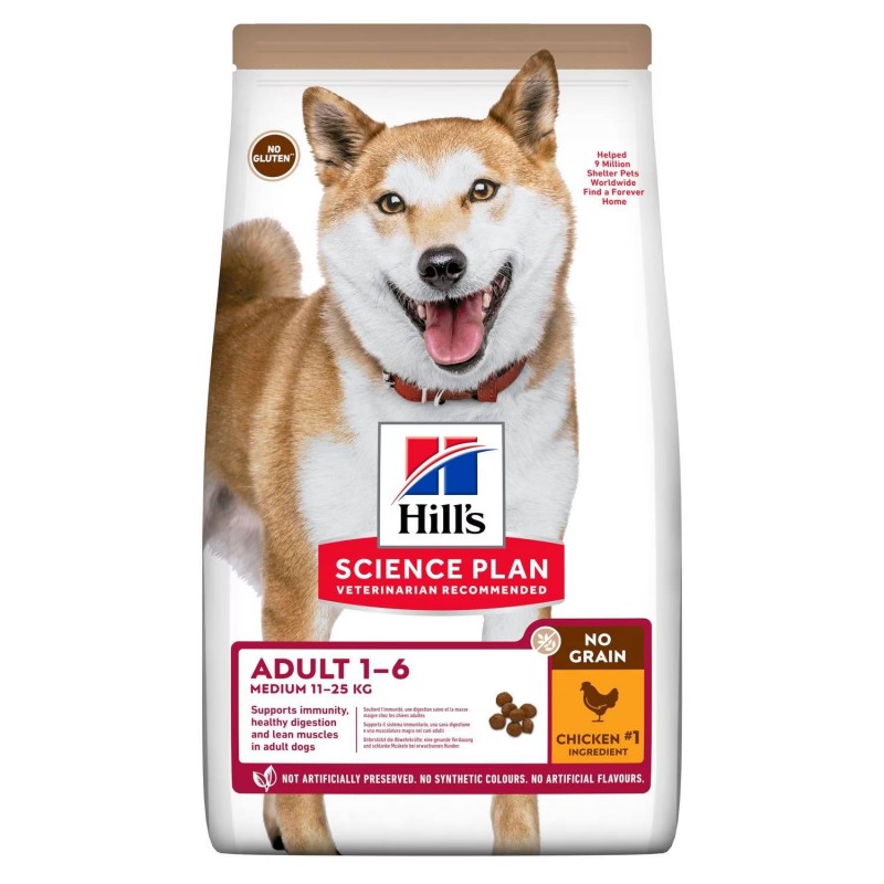 Hills Adult No Grain Medium Chicken 12kg