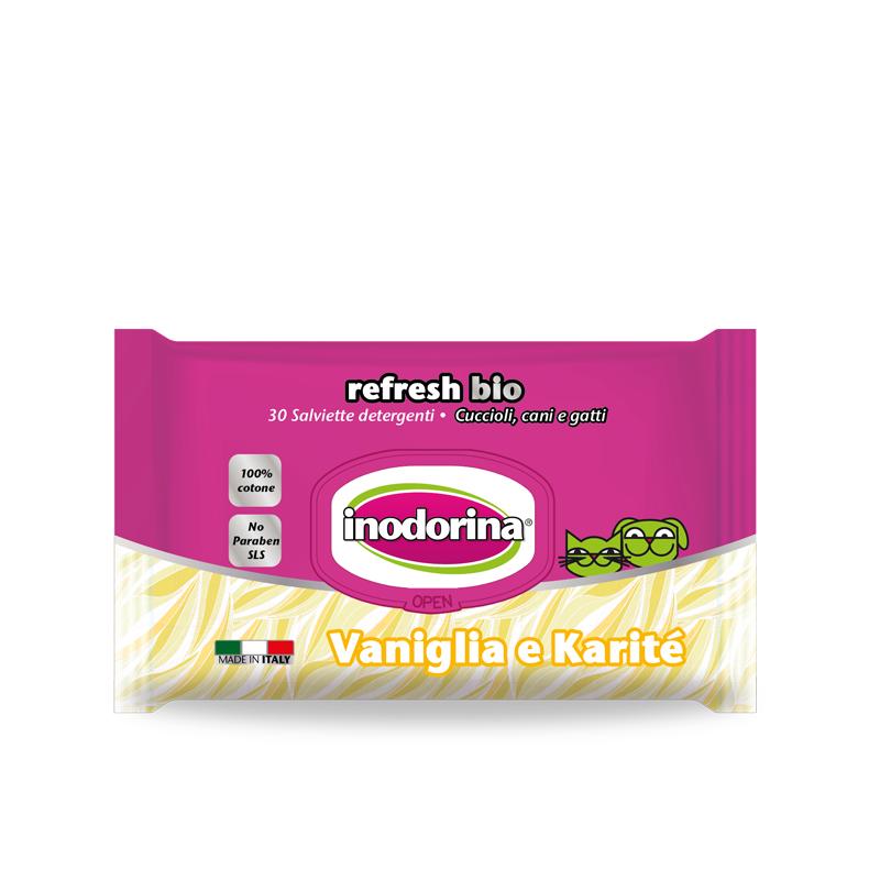Indodorina Refresh Bio Vanilla and Karitè 30 wet wipes