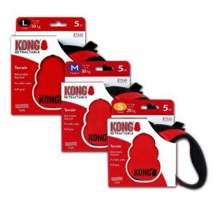 Kong Retractable Leash Terrain Red Medium
