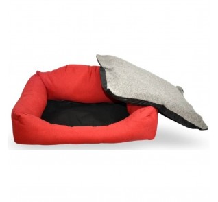 Κρεβάτι Σκύλου και Γάτας Madpet Deluxe Κεραμιδί Γκρι με Fleece