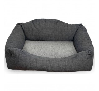 Κρεβάτι Σκύλου και Γάτας Madpet Deluxe Μαύρο Γκρι με Fleece