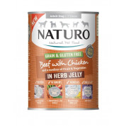 Naturo Adult Dog Grain & Gluten Free Beef with Chicken in a Herb Jelly 390g