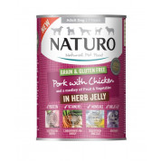 Naturo Adult Dog Grain & Gluten Free Pork with Chicken in a Herb Jelly 390g