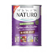 Naturo Adult Dog Grain & Gluten Free Turkey with Chicken in a Herb Jelly 390g