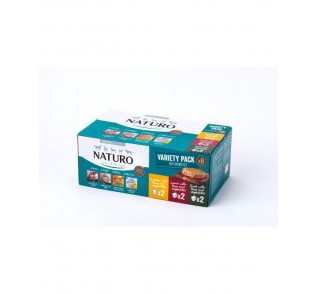 NATURO Dog with Rice 400g x 6 pack Variety Trays