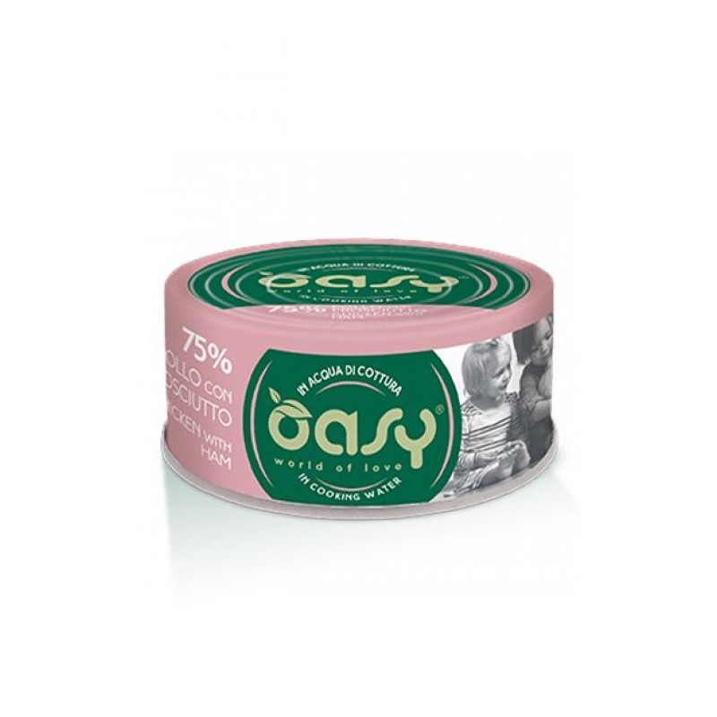 Oasy Tin chicken/Κοτόπουλο and Ham/Ζαμπόν 70gr