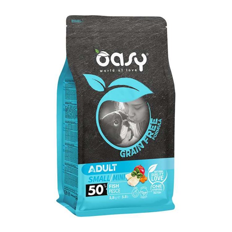 OASY Grain Free Adult Small Mini Fish 800g