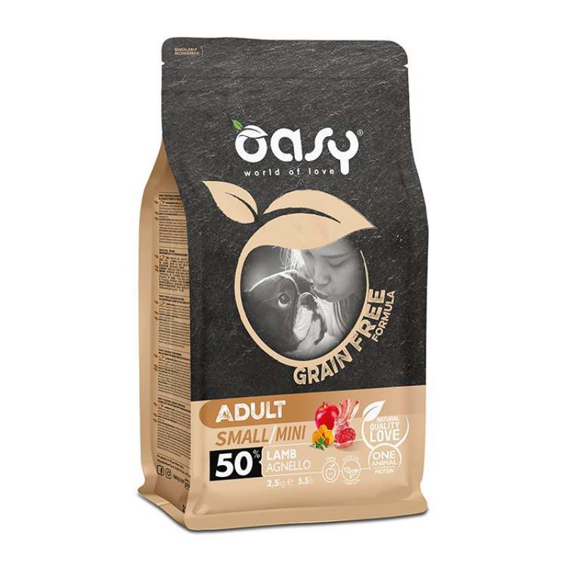 OASY Grain Free Adult Small Mini Lamb 2.5kg