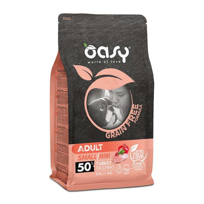OASY Grain Free Adult Small Mini Turkey 2.5kg