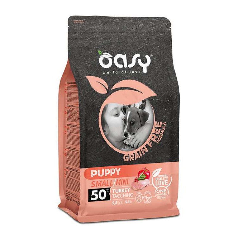 OASY Grain Free Puppy Small Mini Turkey 800g