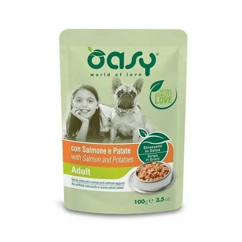 Oasy Strips in Gravy Adult Σολομός & Πατάτα 100gr