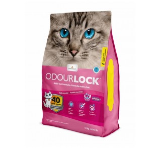 INTERSAND ODOURLOCK BABY POWDER CLUMPING CAT LITTER 12kg 