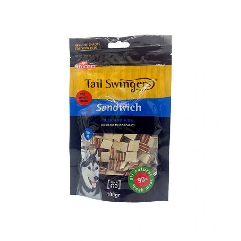Tail Swingers sandwich with duck and fish small