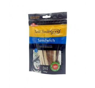 Tail Swingers sandwich with duck and fish