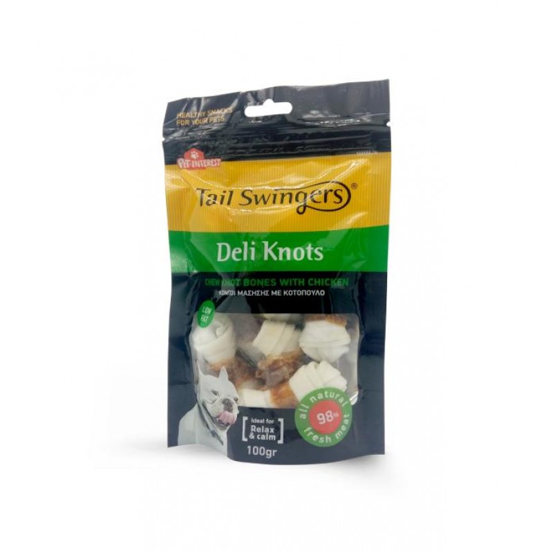 Tail Swingers chewknots with chicken red