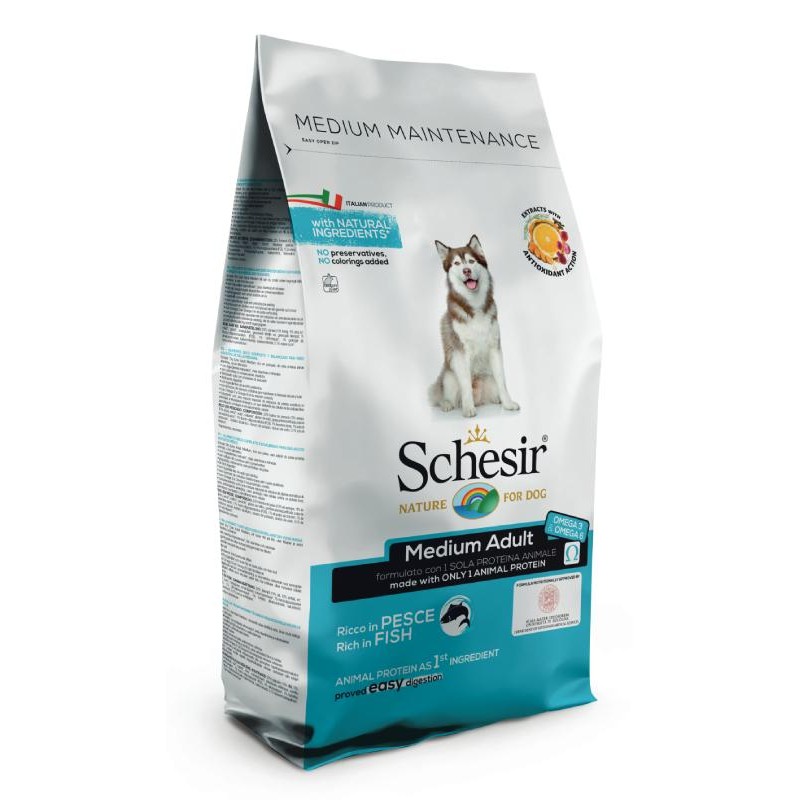 Schesir Dog Maintenance Medium Adult Fish 12kg