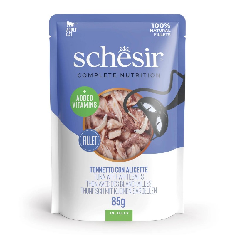 Schesir Tuna with Whitebaits in Jelly 85g