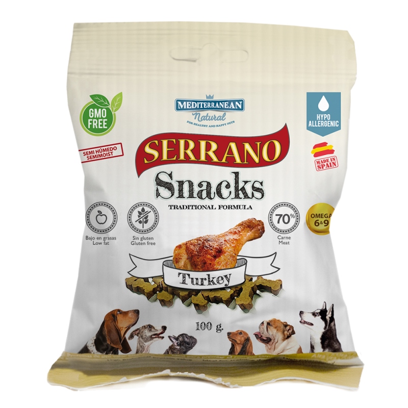 Λιχουδιές Serrano σε μικρές μπουκιές με γαλοπούλα 100gr