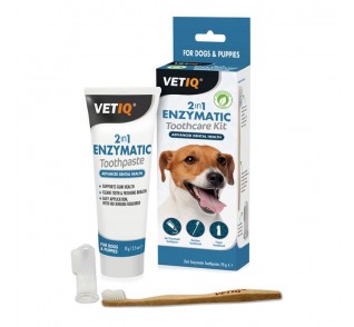 VETIQ ENZYMATIC 2 IN 1 Toothcare Kit 70g