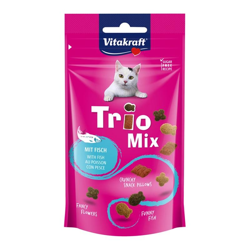 Vitakraft Trio Mix λιχουδιά με ποικιλία από κροκέτες Ψάρι 60g